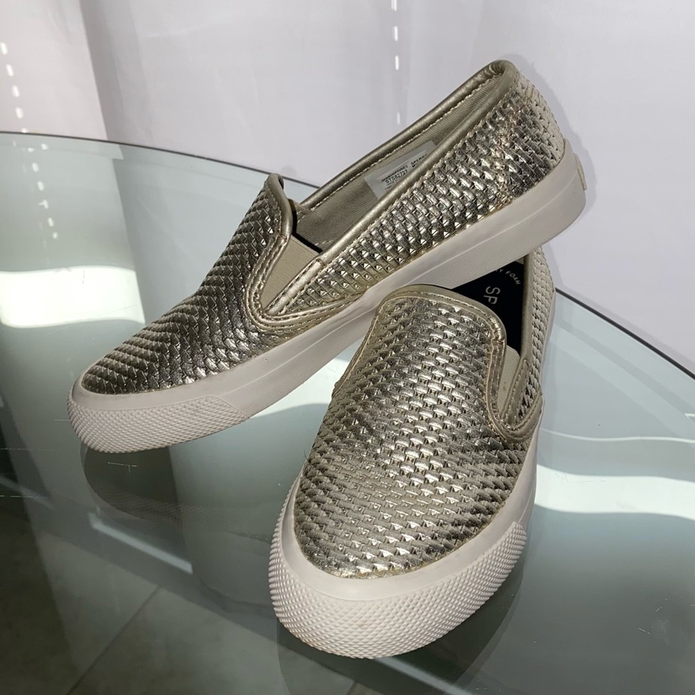 Sperry Gold Memory Foam Slip-Ons